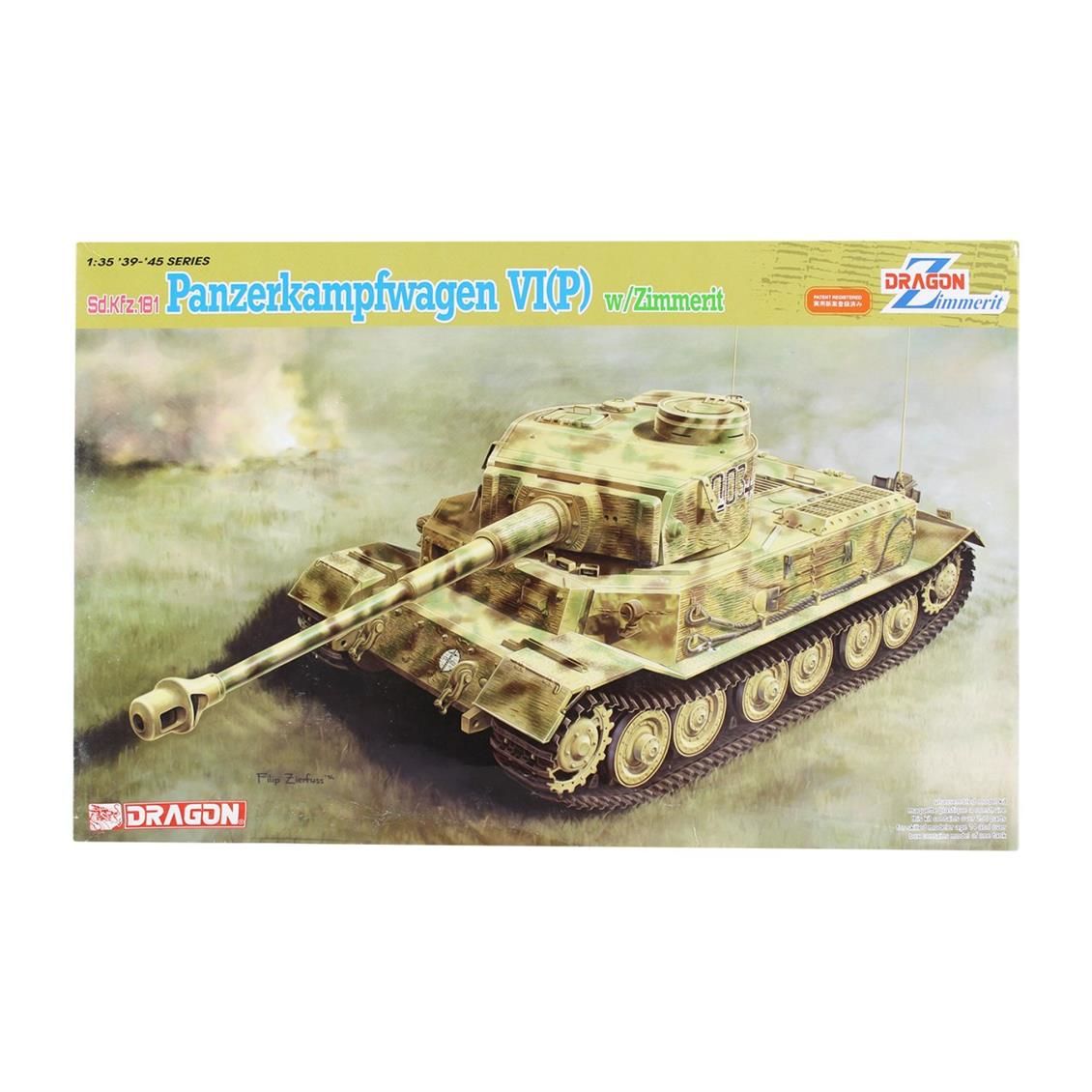 Dragon 6797 1/35 Sd.Kfz.181 Panzerkampfwagen VI(P) Tank Maketi w/Zimmerit