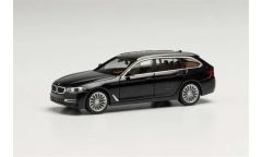 Herpa 430708-003 1/87 Ölçek BMW 5 Touring, Siyah, Sergilemeye Hazır Model Araç