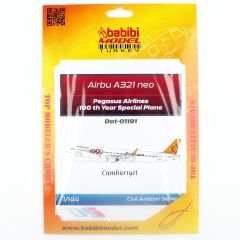 Babibi DAT01191 1/144 Pegasus Hava Yolları Airbus A-321 neo 100.yıl özel boyama Decal Çıkartma
