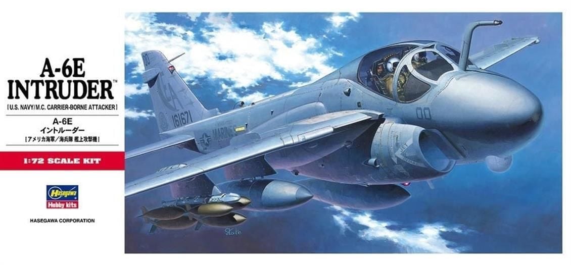 Hasegawa C8 00338 1/72 Ölçek A-6E Intruder Savaş Uçağı Plastik Model Kiti