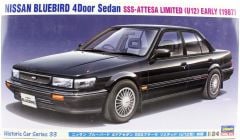 Hasegawa HC33 21133 1/24 Ölçek Nissan Bluebird 4-Door Sedan SSS-Attesa Limited (U12) 1987 Otomobil Plastik Model Kiti