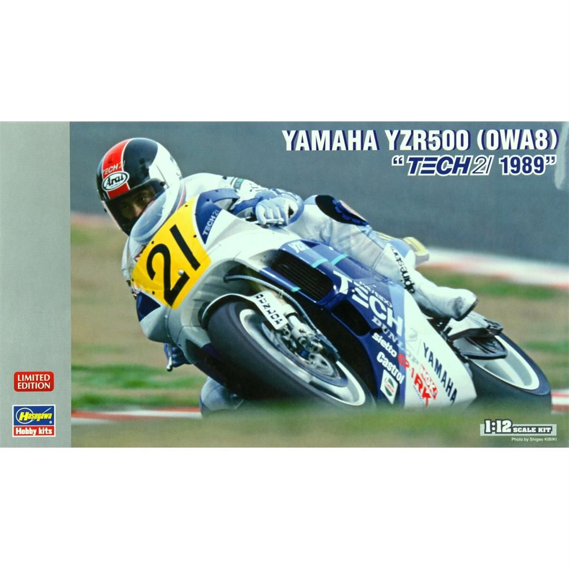 Hasegawa 21708 1/12 Ölçek Yamaha YZR500 1989 (Limited Edition) Motosiklet Plastik Model Kiti