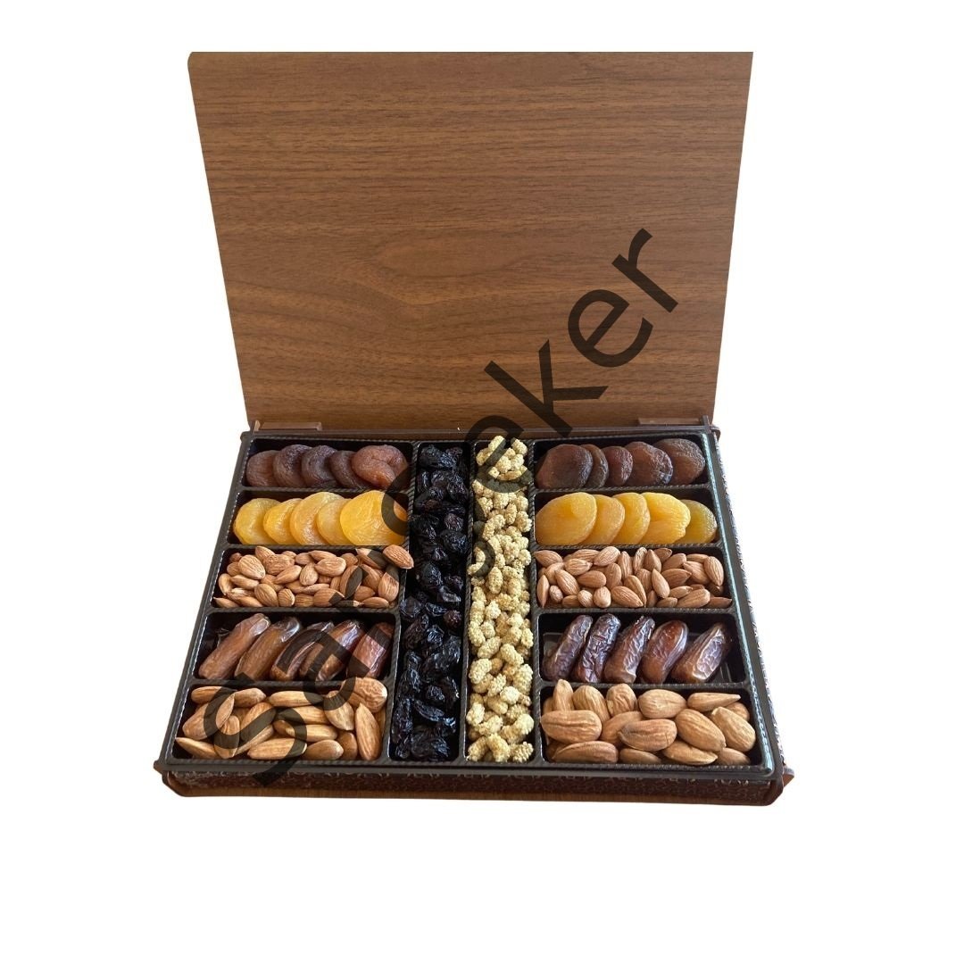 Karışık Kuru Meyve&Kuru Yemiş Ahşap Kutu  (Hediyelik)