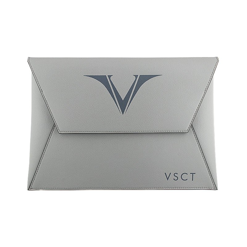 VSCT Deri A4 Büyük Zarf Çanta Gri 230x332 mm
