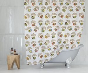 Banyo Perdesi 1x180x200 Tek Kanat Duş Perdesi Halka Hediyeli Duşakabin Perdesi 8952