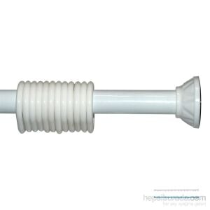 Banyo Perde Borusu 90cm-130cm Beyaz Duş Perde Borusu Perde Askısı Duş Borusu Metal