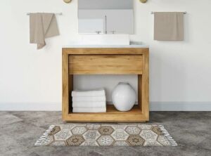 Banyo Paspas Ve Tek Kanat Duş Perdesi 1x120x200 Set Banyo Halısı 2345