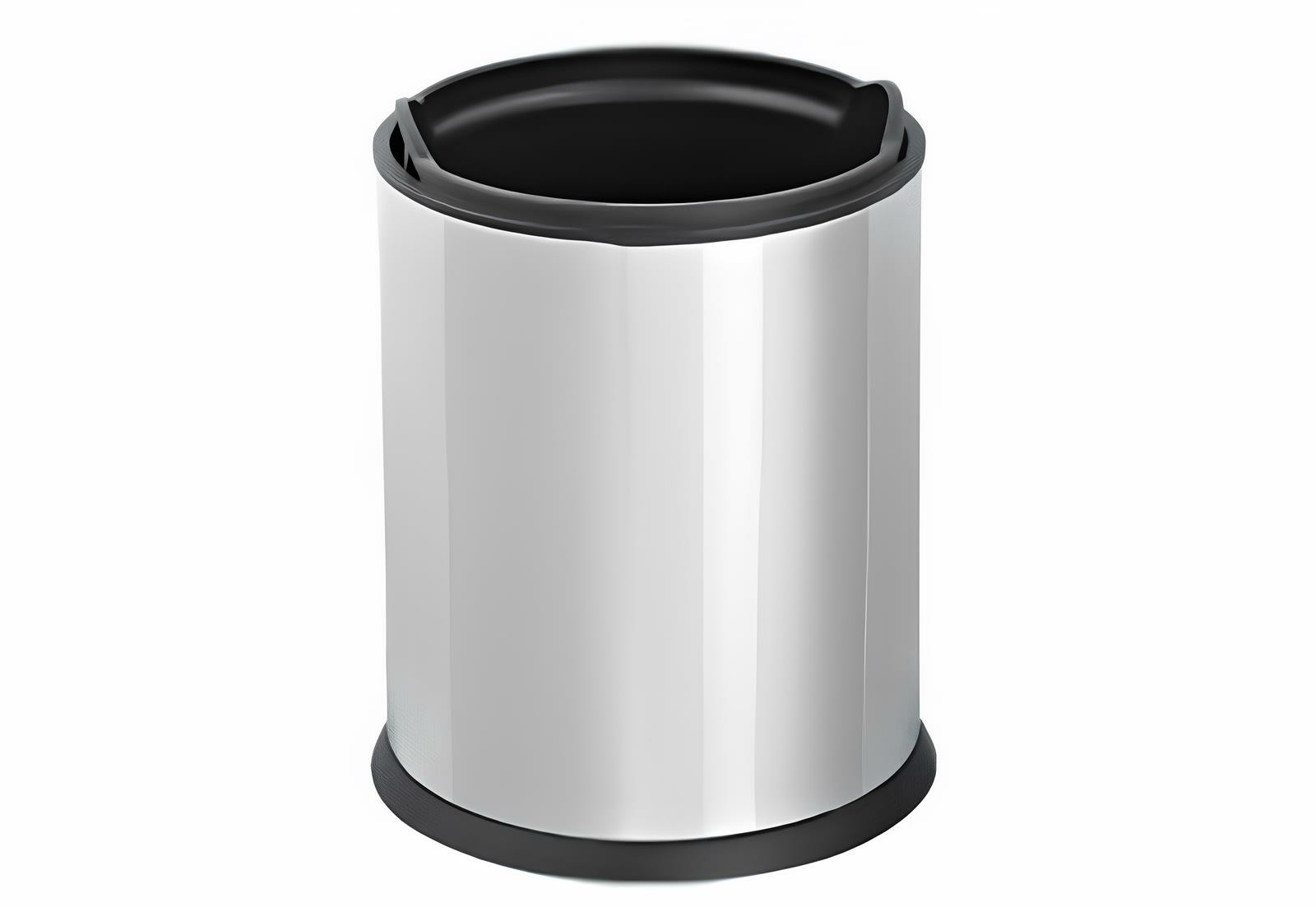 Paslanmaz Kapaksız Banyo Çöp Kovası Ofis Çöp Kovası 12 Lt Krom