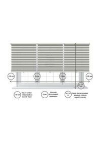 Zethome Zebra Kahve - Krem Geçişli PerdeTüm Ölçüler