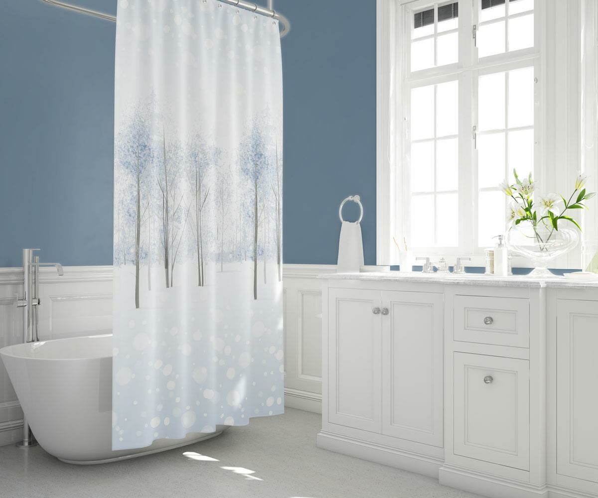 Banyo Perdesi 1x180x200 Tek Kanat Duş Perdesi Halka Hediyeli Duşakabin Perdesi 8759