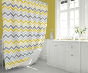 Banyo Perdesi 1x180x200 Tek Kanat Duş Perdesi Halka Hediyeli Duşakabin Perdesi 4597