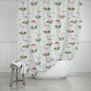 Banyo Perdesi 1x180x200 Tek Kanat Duş Perdesi Halka Hediyeli Duşakabin Perdesi 9888