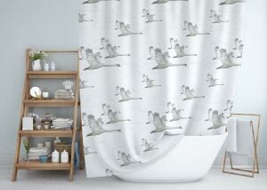 Banyo Perdesi 1x180x200 Tek Kanat Duş Perdesi Halka Hediyeli Duşakabin Perdesi 6771