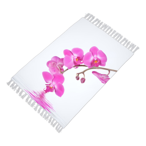 Banyo Paspas Ve Tek Kanat Duş Perdesi 1x180x200 Set Banyo Halısı Orchid