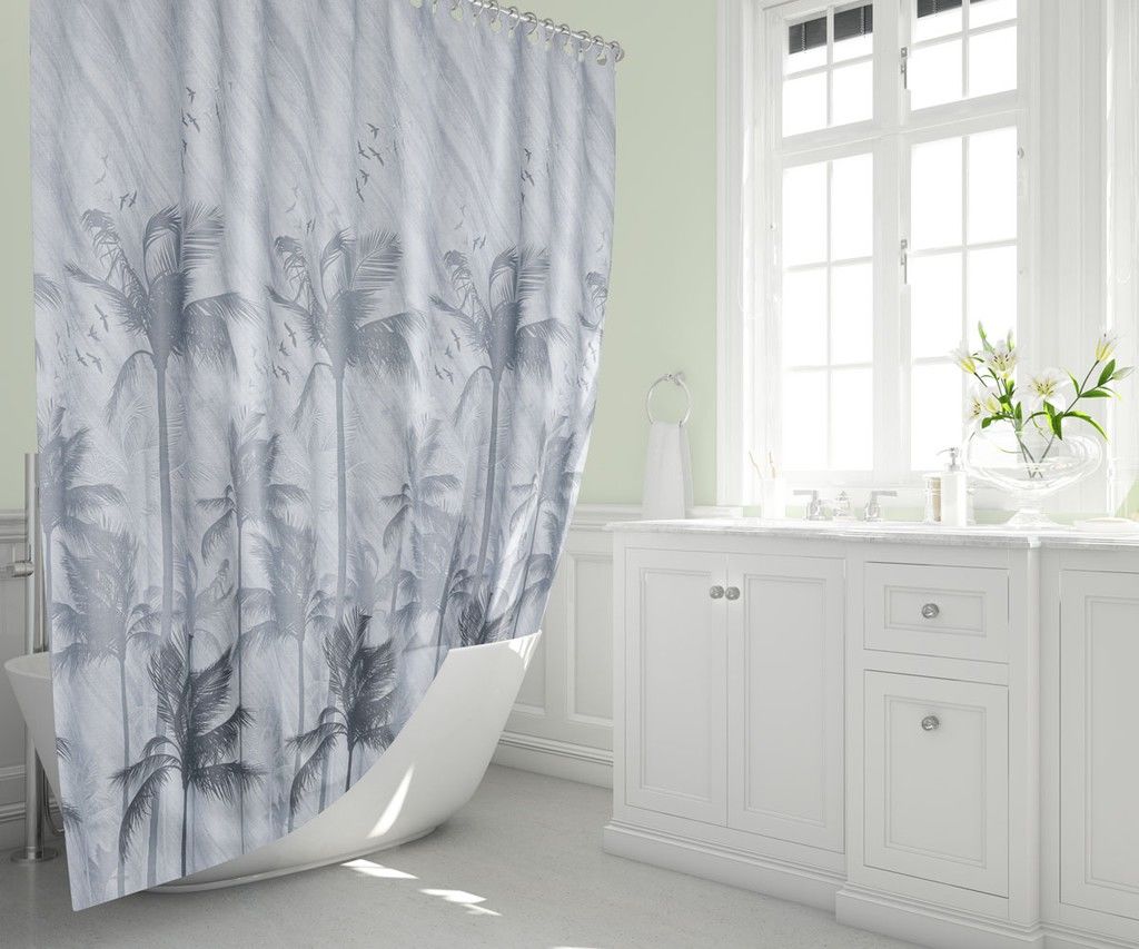Banyo Perdesi 1x180x200 Tek Kanat Duş Perdesi Halka Hediyeli Duşakabin Perdesi 5104