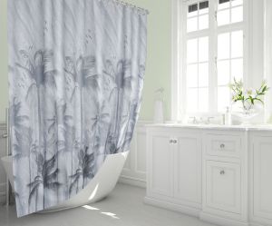 Banyo Perdesi 1x180x200 Tek Kanat Duş Perdesi Halka Hediyeli Duşakabin Perdesi 5104