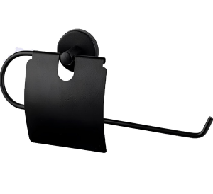 Paslanmaz Duvara Monte Banyo Solo Kapaklı Kağıt Havluluk Kapaklı Kağıtlık Seti Siyah