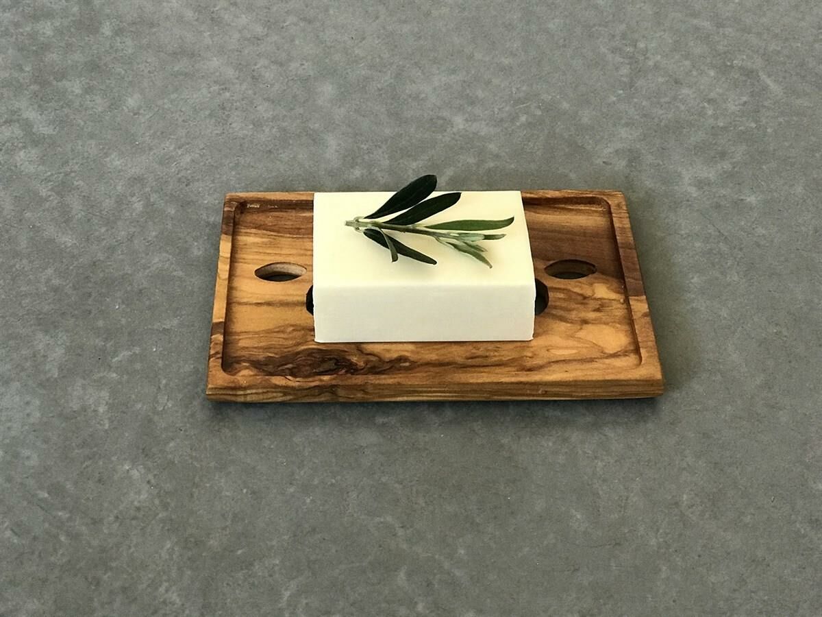 Zethome Zeytin Ağacı Ahşap Yaprak Sabunluk