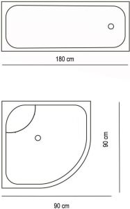Banyo Perdesi 1x180x200 Tek Kanat Duş Perdesi Halka Hediyeli Duşakabin Perdesi 8852