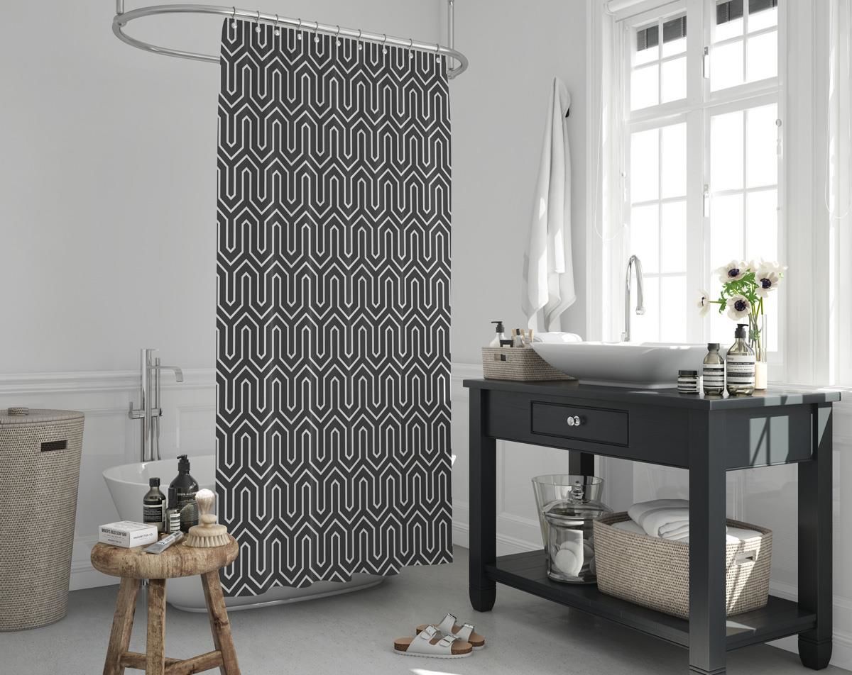 Banyo Perdesi 1x180x200 Tek Kanat Duş Perdesi Halka Hediyeli Duşakabin Perdesi 1076