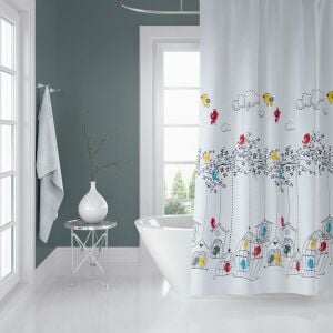 Banyo Perdesi 1x240x200 Tek Kanat Duş Perdesi Halka Hediyeli Duşakabin Perdesi 6144