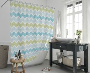 Banyo Perdesi 1x180x200 Tek Kanat Duş Perdesi Halka Hediyeli Duşakabin Perdesi 3588