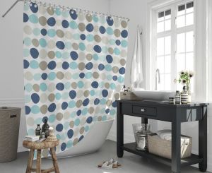 Banyo Perdesi 1x180x200 Tek Kanat Duş Perdesi Halka Hediyeli Duşakabin Perdesi 5706