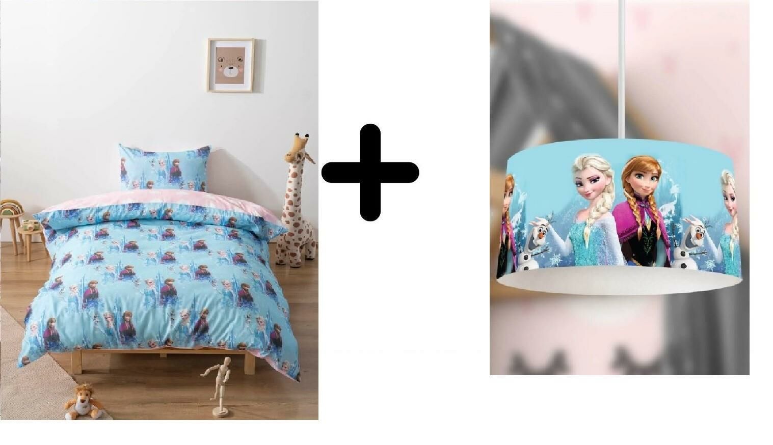 Zethome Elsa Avize ve Çift Taraflı Çocuk Nevresim Takımı 160x220 cm Set