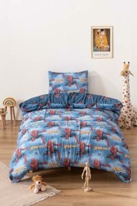 Zethome Örümcek Adam Avize ve Çift Taraflı Çocuk Nevresim Takımı 160x220 cm Set