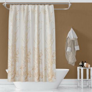 Banyo Perdesi 2x100x200 Çift Kanat Duş Perdesi Halka Hediyeli Duşakabin Perdesi 6932
