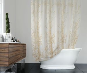 Banyo Perdesi 2x100x200 Çift Kanat Duş Perdesi Halka Hediyeli Duşakabin Perdesi 6932