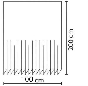Banyo Perdesi 1x100x200 Tek Kanat Duş Perdesi Halka Hediyeli Duşakabin Perdesi 6932