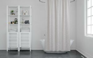 Banyo Perdesi 1x180x200 Tek Kanat Duş Perdesi Halka Hediyeli Duşakabin Perdesi 5026