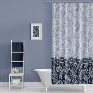 Banyo Perdesi 2x110x200 Çift Kanat Duş Perdesi Halka Hediyeli Duşakabin Perdesi  2102