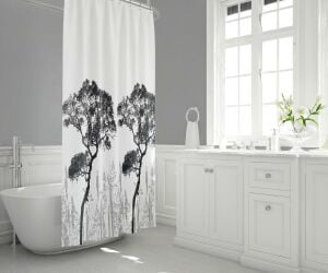 Banyo Perdesi 1x180x200 Tek Kanat Duş Perdesi Halka Hediyeli 3391