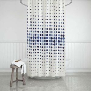 Banyo Perdesi 1x180x200 Tek Kanat Duş Perdesi Halka Hediyeli Duşakabin Perdesi 4961 Mavi
