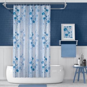 Banyo Perdesi 2x110x200 Çift Kanat Duş Perdesi Halka Hediyeli Duşakabin Perdesi 4246
