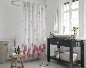 Banyo Perdesi 1x180x200 Tek Kanat Duş Perdesi Halka Hediyeli Duşakabin Perdesi 7017