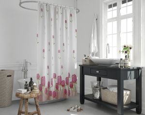 Banyo Perdesi 1x180x200 Tek Kanat Duş Perdesi Halka Hediyeli Duşakabin Perdesi 7017