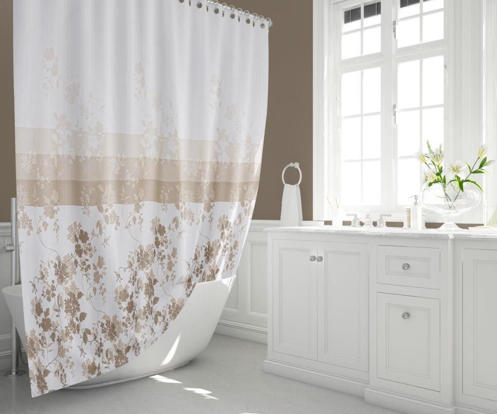 Banyo Perdesi 2x120x200 Çift Kanat Duş Perdesi Halka Hediyeli 4131
