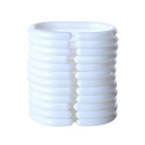 Banyo Perdesi 1x120x200 Tek Kanat Duş Perdesi Halka Hediyeli Beyaz 50 Adet