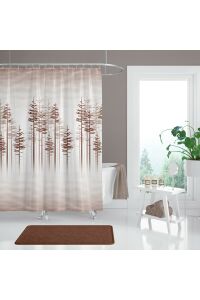 Banyo Duş Perdesi 3390 120x200 Perde Borusu Askı Aparatı 90x130 Hediyeli