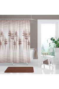 Banyo Duş Perdesi 3390 120x200 Perde Borusu Askı Aparatı 90x130 Hediyeli