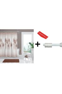 Banyo Duş Perdesi 3390 120x200 Perde Borusu Askı Aparatı 90x130 Hediyeli