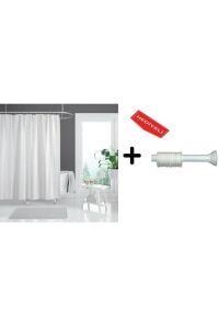 Banyo Duş Perdesi 3182 120x200 Perde Borusu Askı Aparatı 90x130 Hediyeli