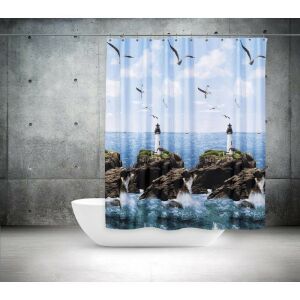 Banyo Perdesi 1x180x200 Tek Kanat Duş Perdesi Halka Hediyeli Duşakabin Perdesi 9298