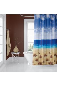 Banyo Duş Perdesi 10019 120x200 Perde Borusu Askı Aparatı 90x130 Hediyeli