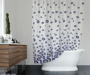 Banyo Perdesi 2x100x200 Çift Kanat Duş Perdesi Halka Hediyeli 3795