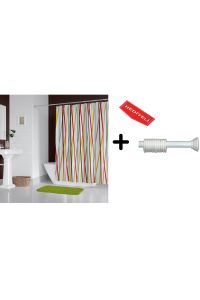 Banyo Duş Perdesi 6710 120x200 Perde Borusu Askı Aparatı 90x130 Hediyeli