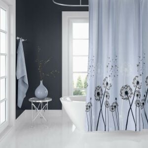 Banyo Perdesi 2x120x200 Çift Kanat Duş Perdesi Halka Hediyeli Duşakabin Perdesi 2200
